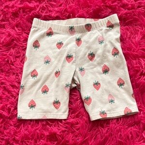 Cat & Jack Cream Strawberry Print Kids Shorts
